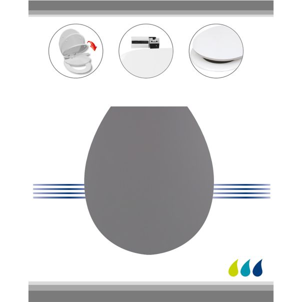 TENDANCE WC daska soft close, siva - 4111180