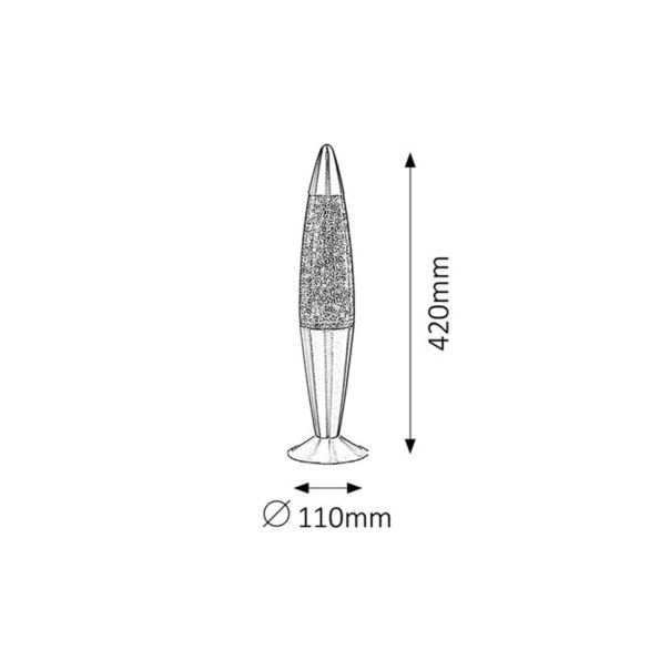 Rabalux Dekorativna rasveta Glitter E14 G45 1x MAX 25W zelena (4113) - 4113-1