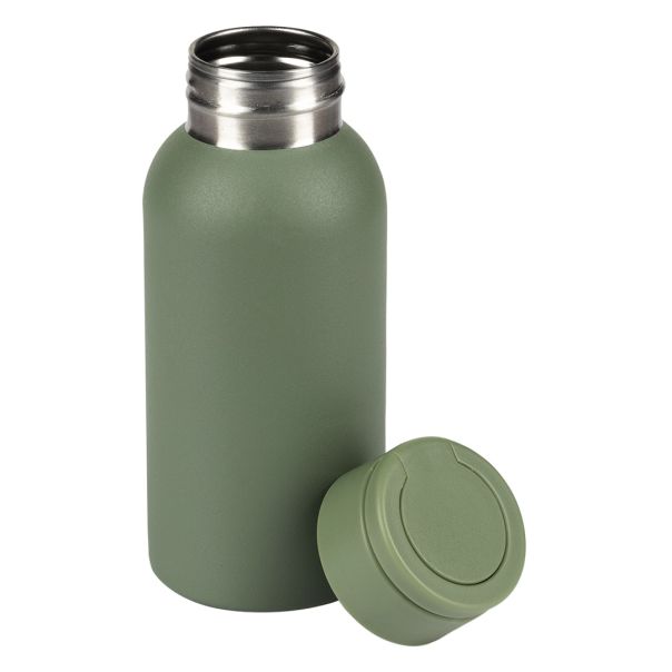 Boca za vodu SIGMA 350 ml – nerđajući čelik, magnetni držač, za decu, maslinasta - EP3258328