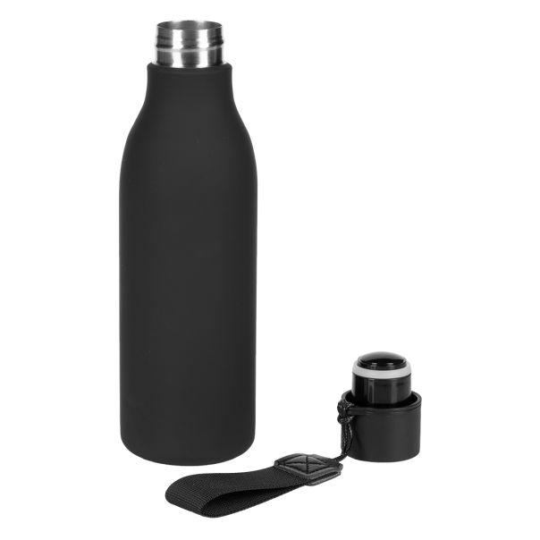 Termos boca HOMA 500 ml – soft touch, vakuum izolacija do 12 h, traka za nošenje, crna - EP3258325