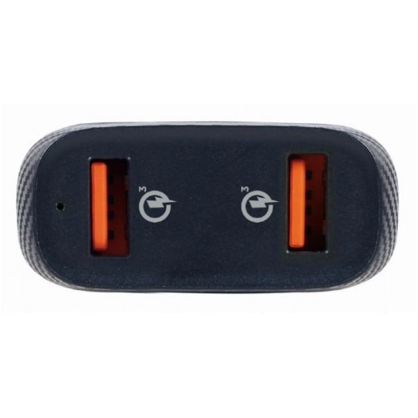 GEMBIRD Brzi auto punjač 2xUSB TA-U2QC3-CAR-01 QC3.0, 36W, crna - 158679