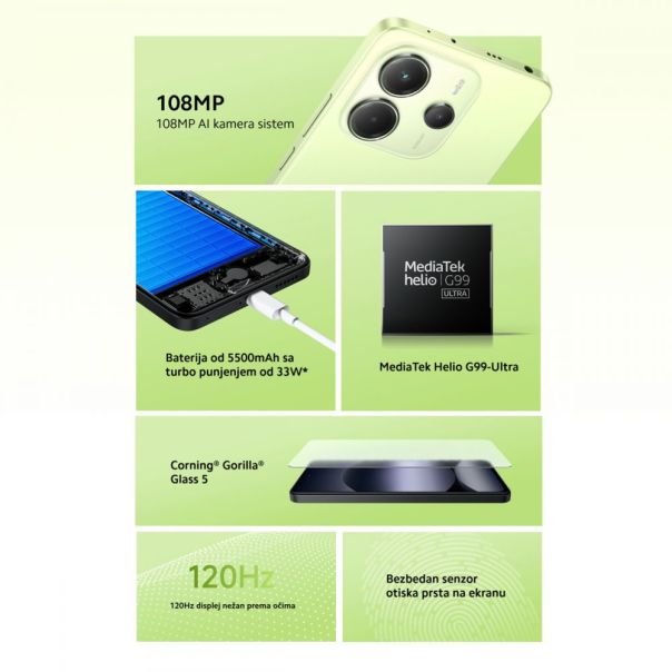 XIAOMI Redmi Note 14 6/128GB, plava - MZB0IZFEU