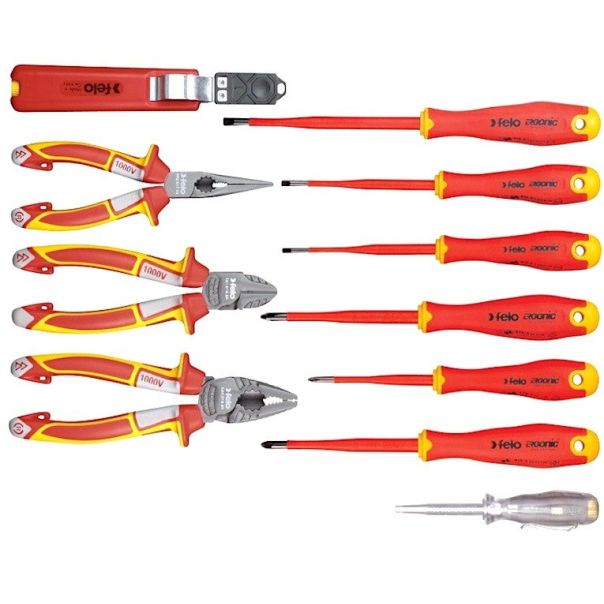 Felo Set alata Ergonic E-Slim VDE sa testerom i šrafcigerem SL/PH/PZ 41381104 11 kom - 41381104
