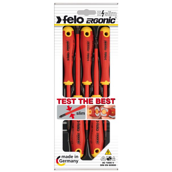 Felo Set šrafcigera Ergonic VDE E-Slim SL/PH 41385198 5 kom - 41385198