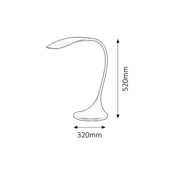 Rabalux Stona lampa Dominic LED 53W crna (4164) - 4164-1