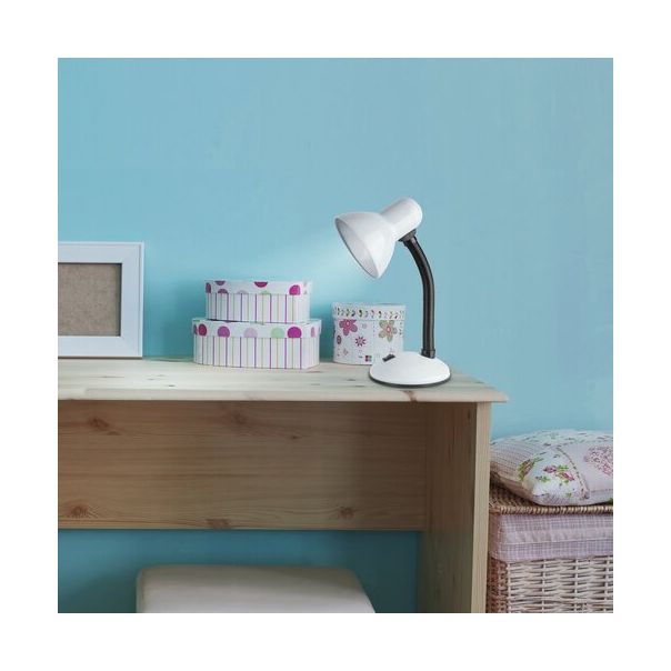 Rabalux Stona lampa Dylan E27 1x MAX 40W bela (4168) - 4168-1-1