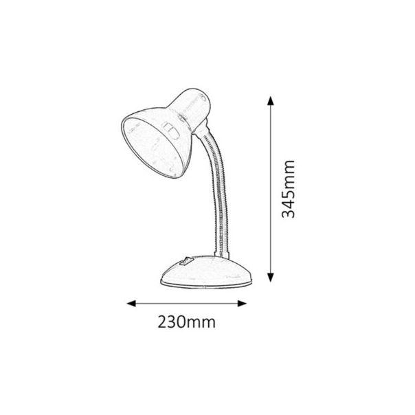 Rabalux Stona lampa Dylan E27 1x MAX 40W crna (4169) - 4169-1-1-1
