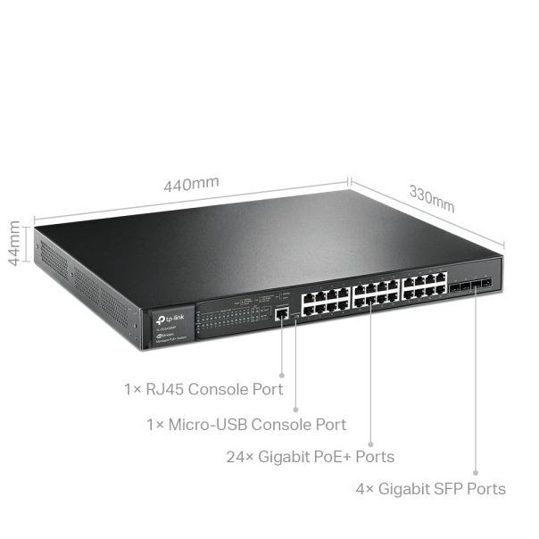 OSTALO LAN Switch TP-LINK TL-SG3428MP PoE+ L3-lite/24-port/ 4xSFP - EP2751247