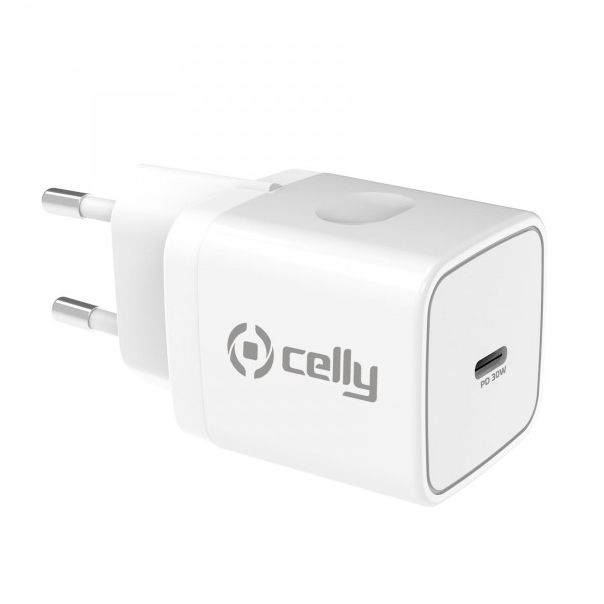 CELLY Kućni punjač ProPower TC1USB-C30W sa jednim ulazom - TC1USBC30WWH