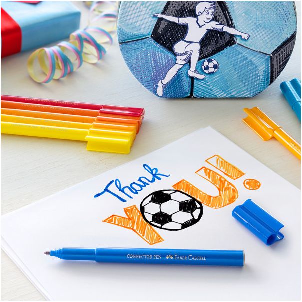 Flomaster set Faber Castell 1/33 Connector Fudbal 155538 - F503