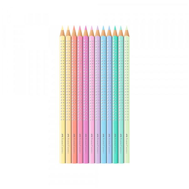 Drvene bojice Faber Castell Grip Sparkle pastel metalna kutija 1/12 201910 - F395