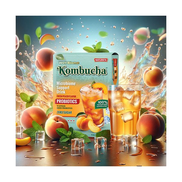 NATURE'S Well Biome Kombuha Sveža breskva 15 kesica, 75gr - MedSan598