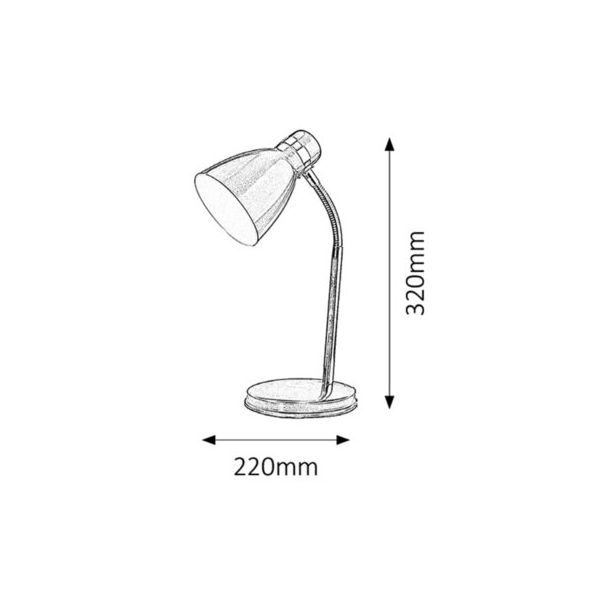 Rabalux Stona lampa Patric E14 1x MAX 40W srebrna (4206) - 4206