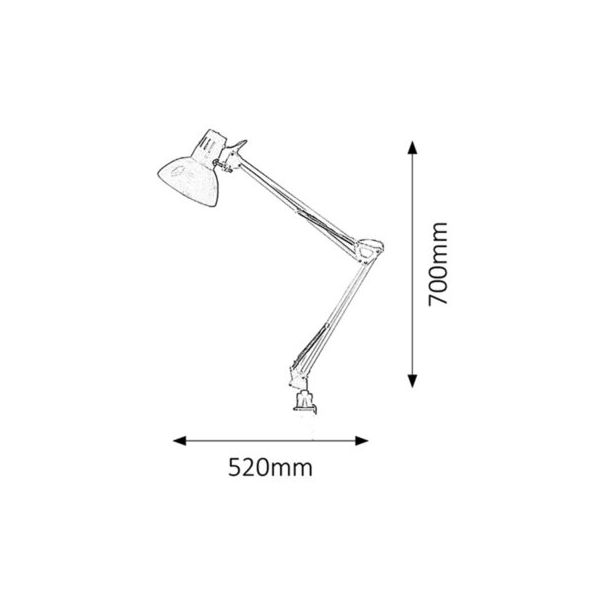 Rabalux Stona lampa Arno E27 1x MAX 60W srebrna (4216) - 4216
