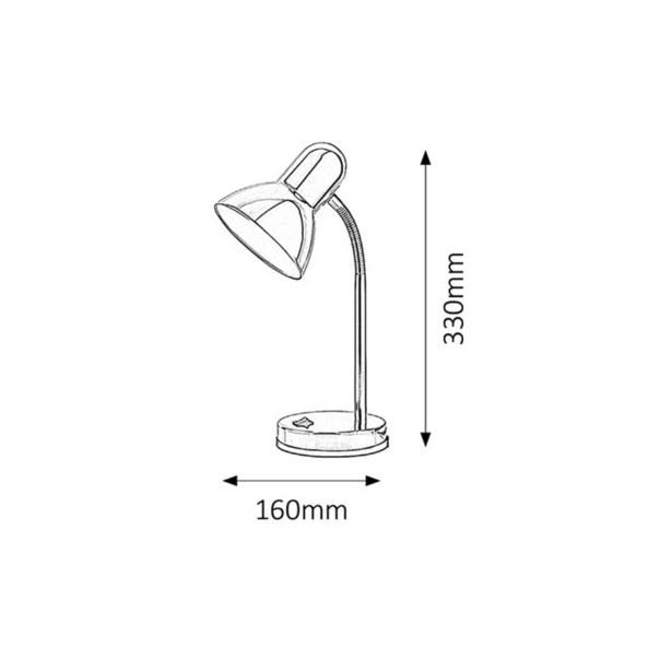 Rabalux Stona lampa Clark E27 1x MAX 40W hrom (4255) - 4255