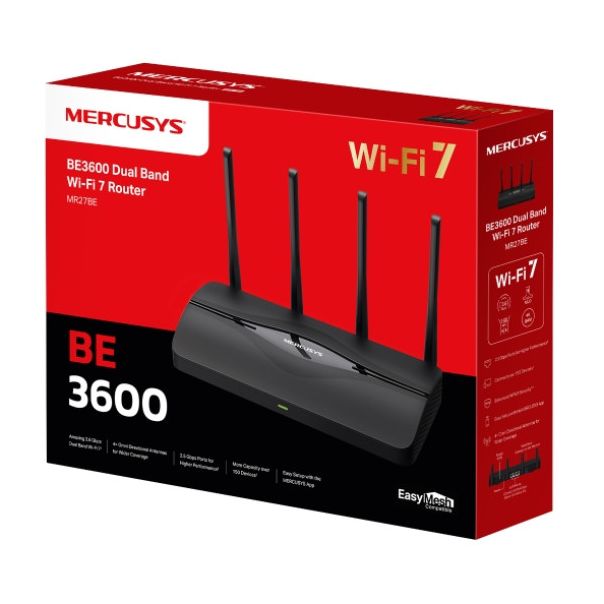 MERCUSYS LAN Router MR27BE WiFi/BE3600/2x1G/2x2,5G/3568Mb/s - 47929