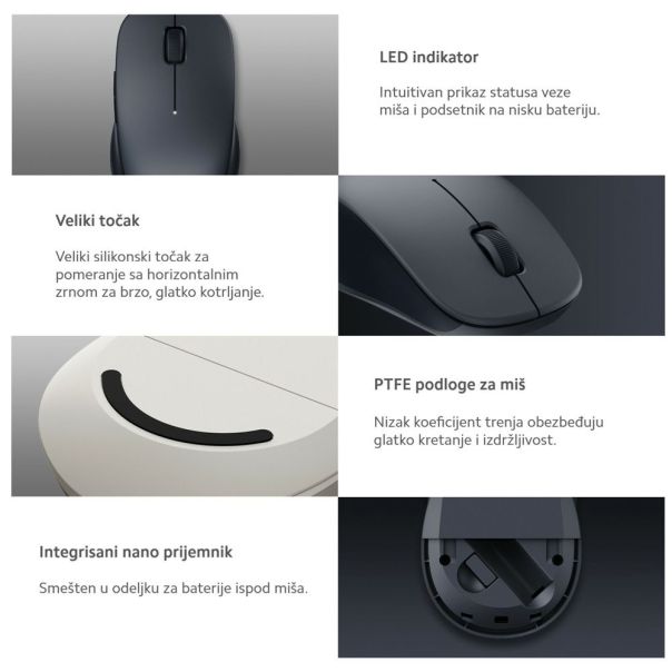 Xiaomi Mi DualMode wireless mis 2 Silent edition crni - 222750-1