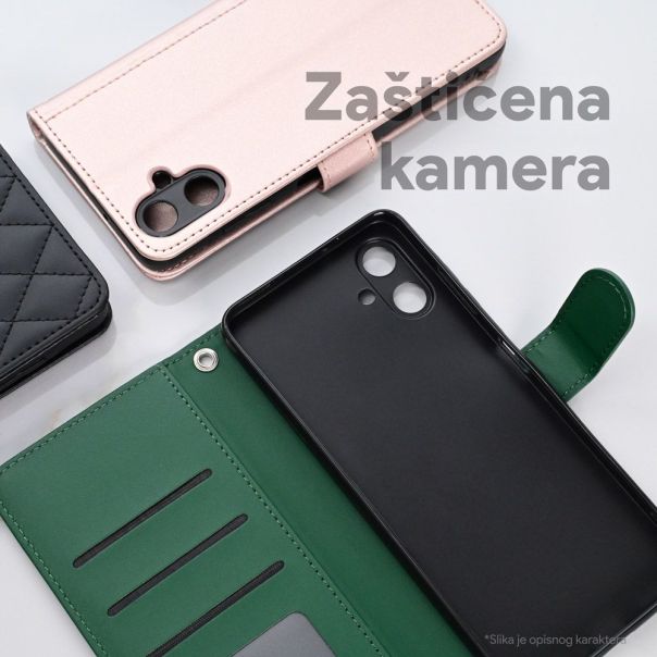 Maska za Samsung A556B Galaxy A55 5G crvena Wallet Romb - 218279