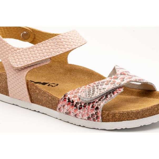 LEON Ženska sandala Helen-roze zmija - 4300-RZ