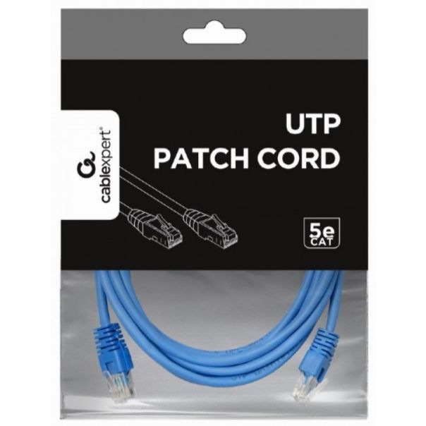 GEMBIRD PP12-3M/B Mrezni kabl, CAT5e UTP Patch cord 3m blue - 1802-1-1