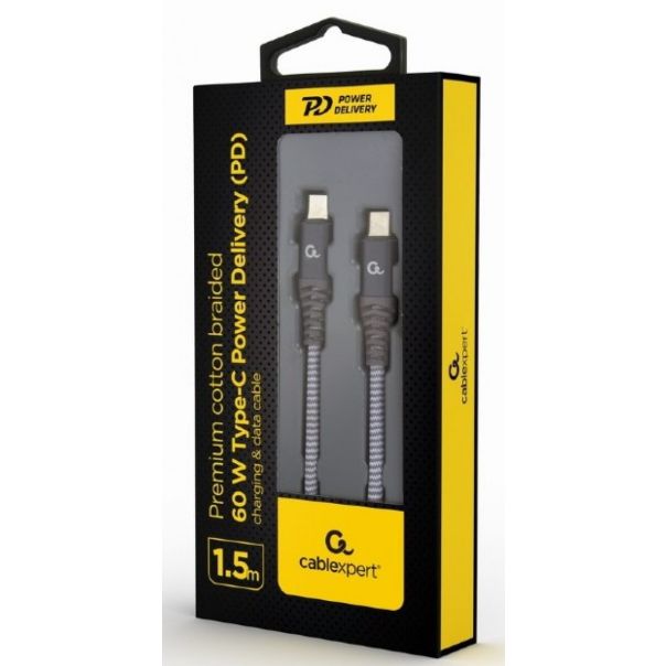 GEMBIRD USB Type-C kabl, 60 W, CC-USB2B-CMCM60-1.5M, 1.5m - 40746
