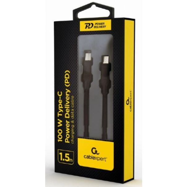 GEMBIRD USB Type-C kabl, 100W, CC-USB2-CMCM100-1.5M, 1.5m - 40747