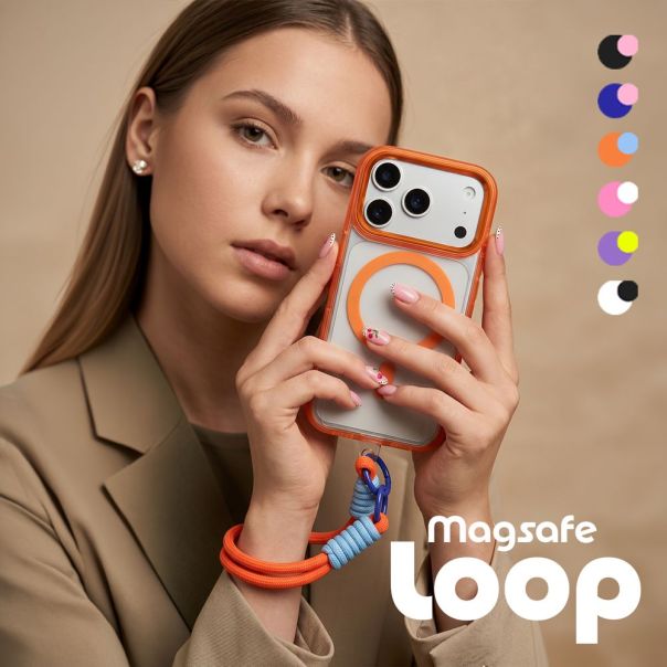 Maska za iPhone 15 6.1 narandzasta Magsafe Loop - EP3019586