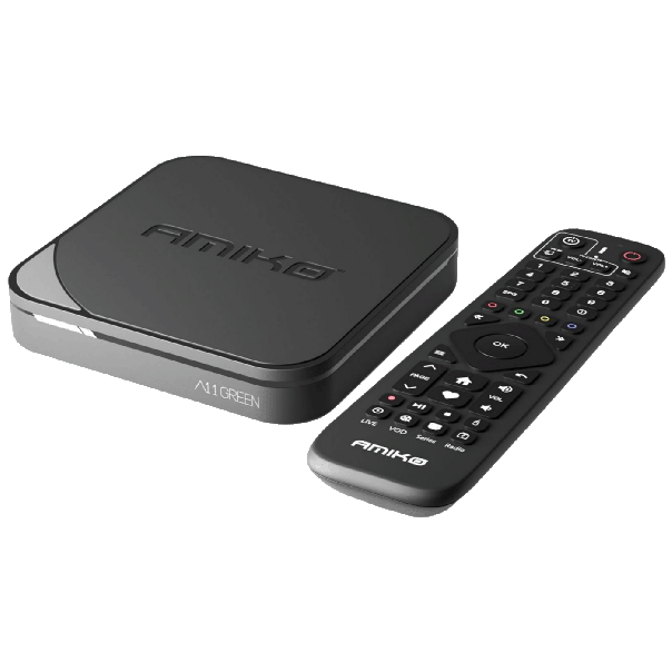 AMIKO Android box, A11 GREEN, IPTV, Android OS , 2/16GB, 4K, WiFi, Bluetooth - 43154-1