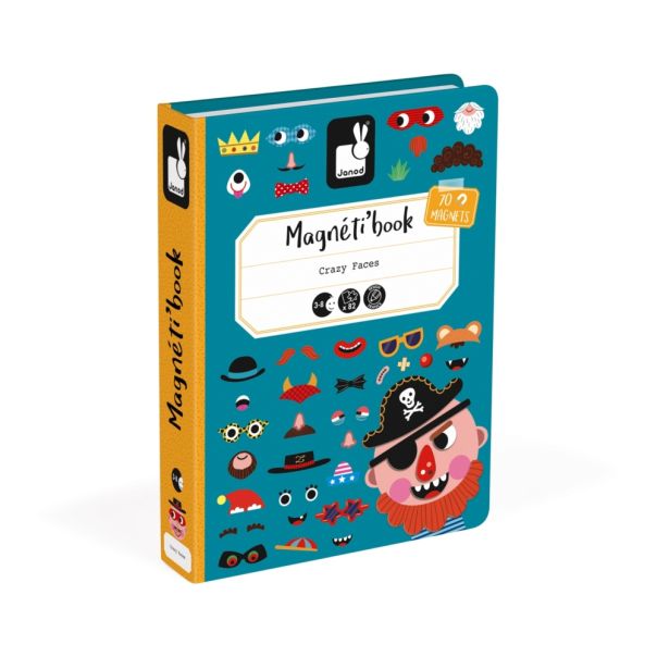 JANOD Kutija sa magnetima Magnetibook Smešna lica - dečak - J02716