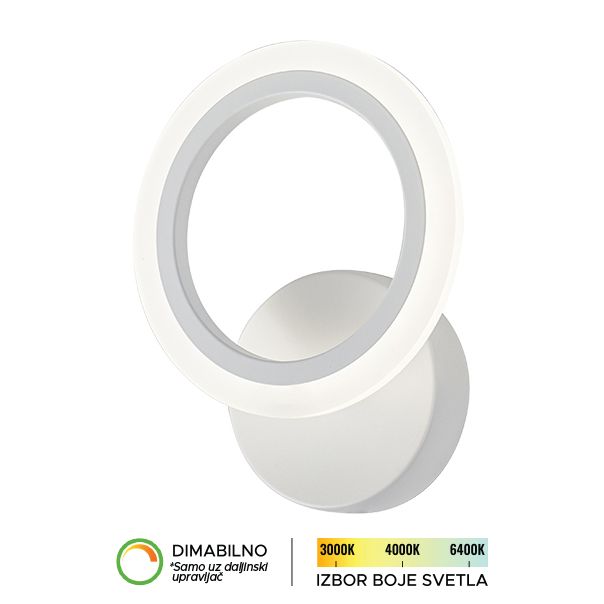 FORMA LED zidna lampa 10W 3000K-6400K F2082-10Z WH - 007200