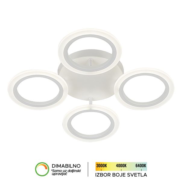 FORMA LED plafonska lampa 20W 3000K-6400K F2083-20C WH - 007208