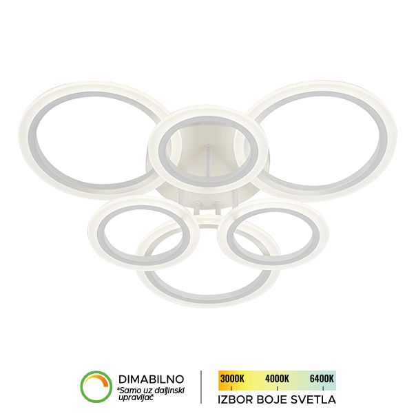 FORMA LED plafonska lampa 20W 3000K-6400K F2083-20C WH - 007208