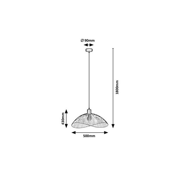 Rabalux Visilica Iduna E27 1x MAX 60W mat crno (4347) - 4347