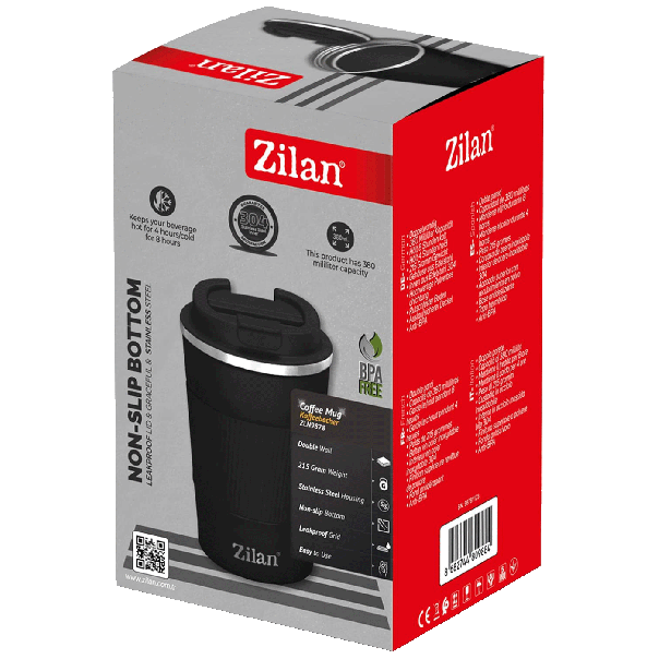ZILAN Termos šolja, 380 ml. crna ZLN9878 - 43492