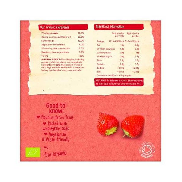ORGANIX Organske mekane ovsene štanglice – jagoda I jabuka 30 gr (12m+) - 437212-30