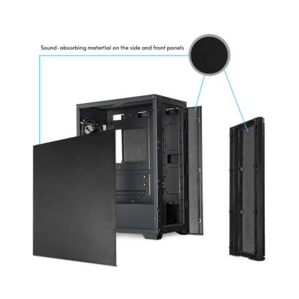 CHIEFTEC Kuciste Pro Midi Q Crni, noise insulated 1x120mm AS-02B-OP - 48466