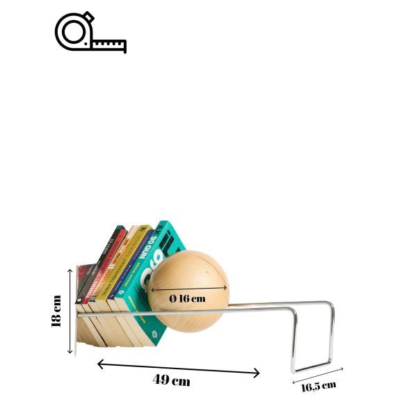 HANAH HOME Držač za knjige Toke, srebrna - EP3132580
