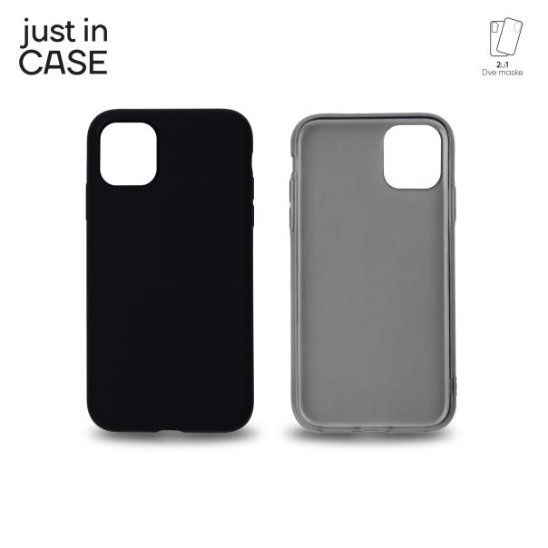 JUST IN CASE 2u1 Extra case MIX paket crni za iPhone 11 - MIX102BK