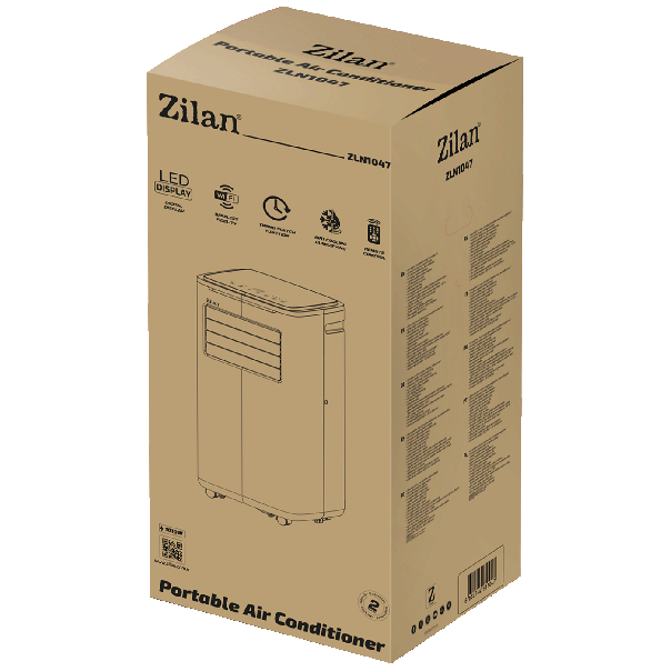 ZILAN Pokretna klima, 3u1, 9000Btu, 1010W, WiFi - ZLN1047 - KLI000772A00000