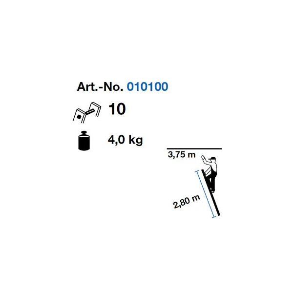 Krause Prislone Merdevine 10 Gazišta   Corda 2,8m - 440