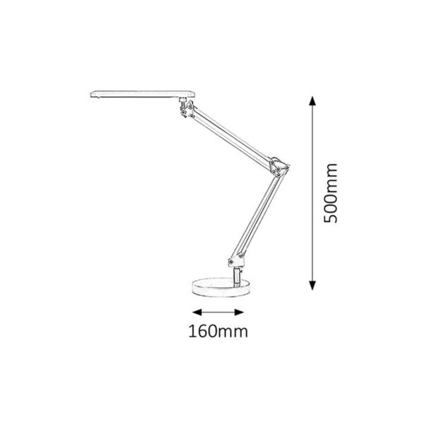 Rabalux Stona lampa Colin LED 6W crna (4408) - 4408-1