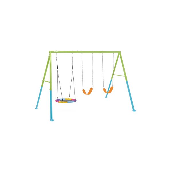 INTEX Šareni set za ljuljanje, Saucer & Swing set sa tri funkcije, 44133 - 44133