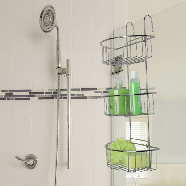 TATAY Viseća polica za kupatilo na 3 nivoa 27.5x15x60cm, inox - 4437400
