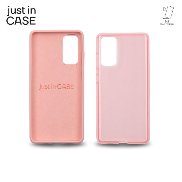 JUST IN CASE Maska 2u1 Extra case MIX za Samsung S20FE, roze - MIX204PK