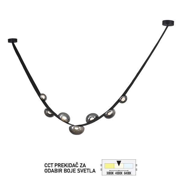 FORMA LED viseća lampa 17W 3000K,4000K,6400K FK2015-17V BK - 007408-1-1