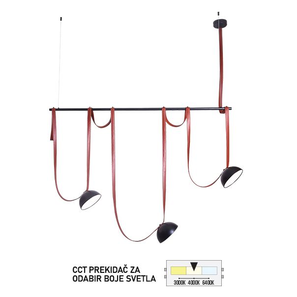 FORMA LED viseća lampa 30W 3000K,4000K,6400K FK2100-30V BK/BR - 007409