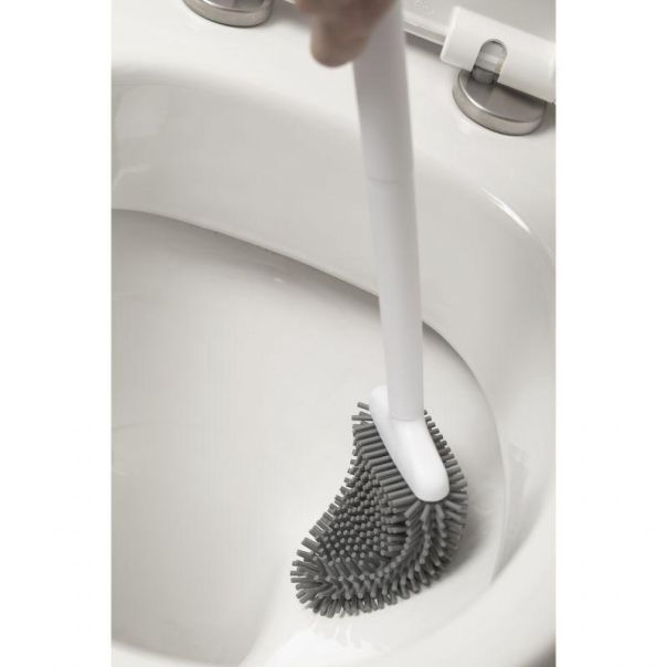 TATAY Četka za WC šolju sa držačem Flex, silikon/bela - 4460300