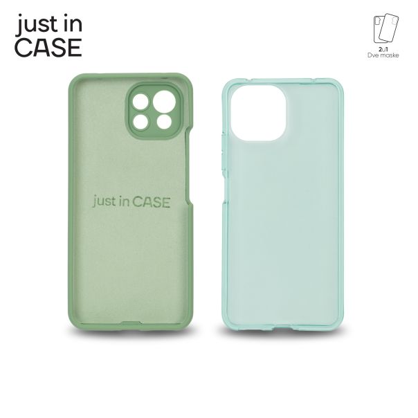 JUST IN CASE Maska 2u1 Extra case MIX za Mi11 Lite 5G, zelena - MIX301GN