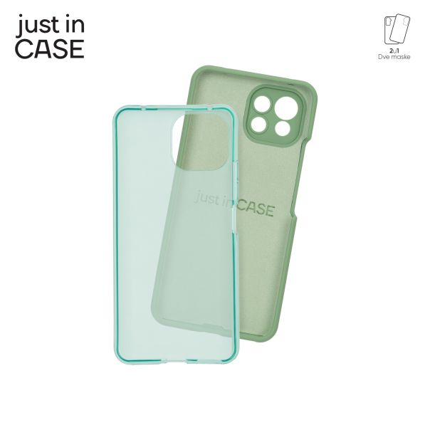JUST IN CASE Maska 2u1 Extra case MIX za Mi11 Lite 5G, zelena - MIX301GN