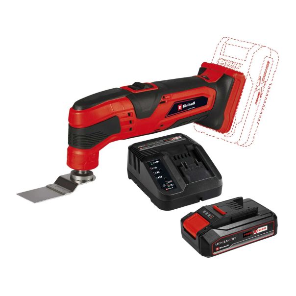 EINHELL  Akumulatorski višenamenski alat TC-MG 18 Li - Solo + Power-X-Change 18V 2,5Ah - 4465170+4512097